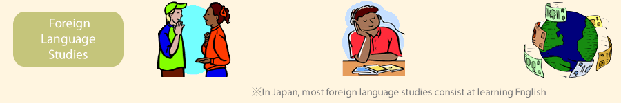 Foreign Language Studies※In Japan, most foreign language studies consist at learning English